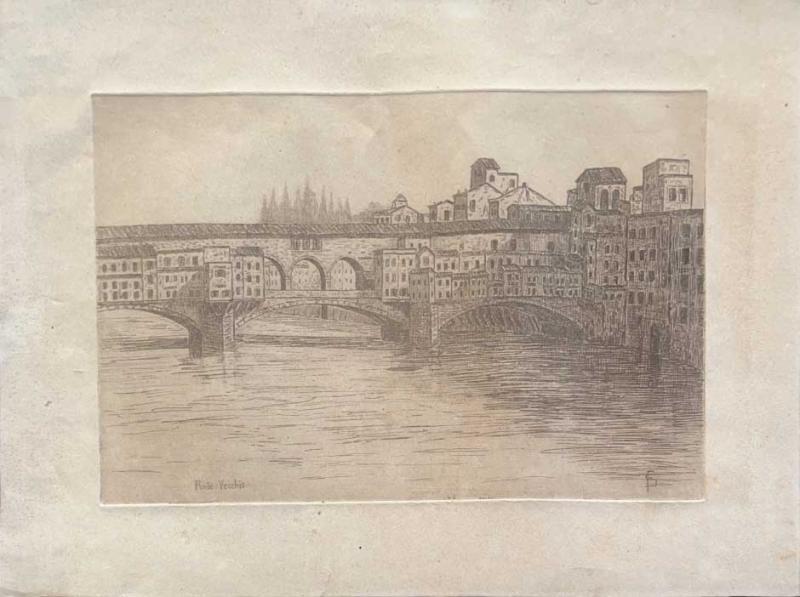 Anonimo, Acquaforte di Ponte Vecchio