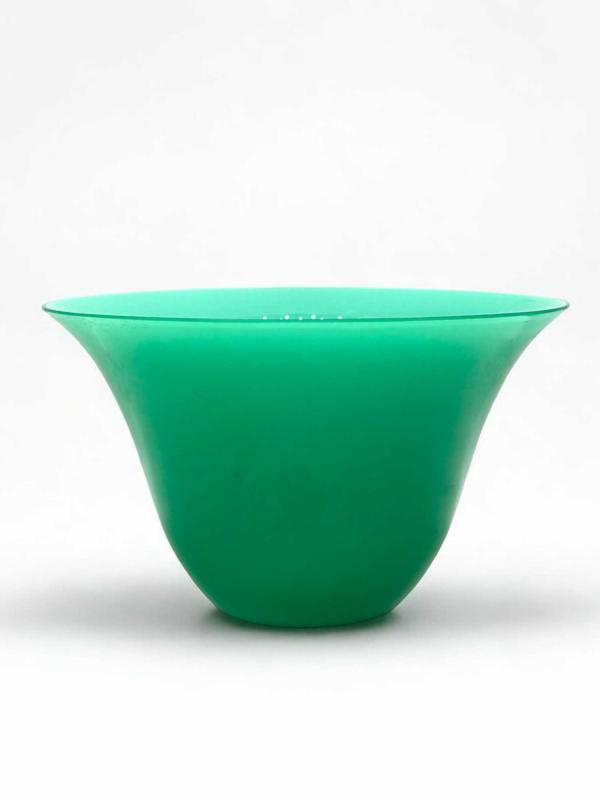 Vaso in vetro verde, Mazzega Murano